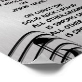 Meine Hoffnung baut auf nichts weniger Christliche Poster (Ecke)