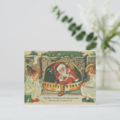 Meine Hoffnung - dass der Weihnachtsmann eintreten Postkarte (Stehend Vorderseite)