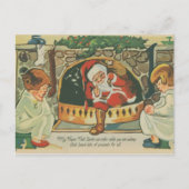 Meine Hoffnung - dass der Weihnachtsmann eintreten Postkarte (Vorderseite)