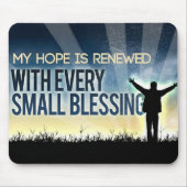 "Meine Hoffnung ist erneuert" Motivation Affirmati Mousepad (Vorne)