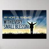 "Meine Hoffnung ist erneuert" Motivation Affirmati Poster (Vorne)