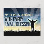 "Meine Hoffnung ist erneuert" Motivation Affirmati Postkarte (Vorderseite)