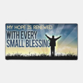 "Meine Hoffnung ist erneuert" Motivation Affirmati Schreibtischunterlage (Vorderseite)