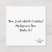 Meine Hoffnung ist in der LORD-Abschlusskarte Begleitkarte (Rückseite)