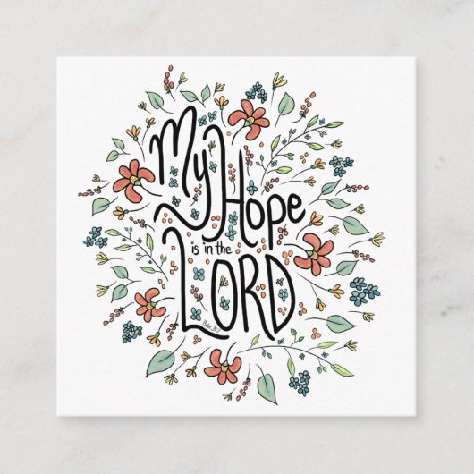 Meine Hoffnung ist in der LORD-Abschlusskarte Begleitkarte (Vorderseite)