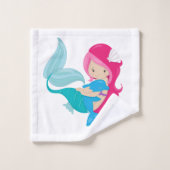 Meine Hübsche Mermaid Badhandtuch Set (Waschlappen)