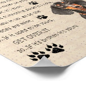 Meine Hunde regeln Poster (Ecke)
