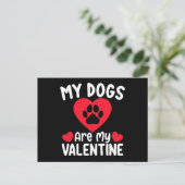 Meine Hunde sind meine Lieblingslieder am Valentin Postkarte (Stehend Vorderseite)
