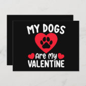 Meine Hunde sind meine Lieblingslieder am Valentin Postkarte (Vorne/Hinten)