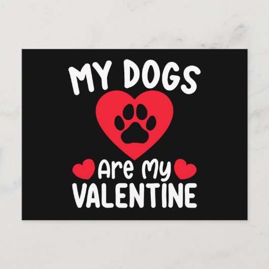 Meine Hunde sind meine Lieblingslieder am Valentin Postkarte (Vorderseite)