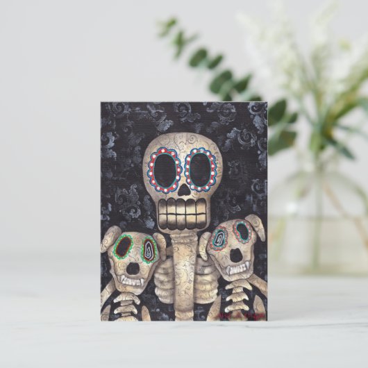 Meine Hunde und ich Postkarte (Stehend Vorderseite)