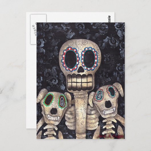 Meine Hunde und ich Postkarte (Vorne/Hinten)