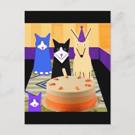 Meine Hunde zum Geburtstag, Postkarte (Vorderseite)