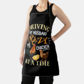 Meine Husband Crazy One Chicken Lady bei einem Tim Schürze (InSitu)