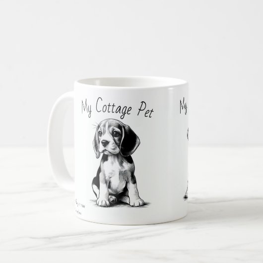 Meine Hütte Haustier - Beagle Kaffeetasse (Vorderseite Links)