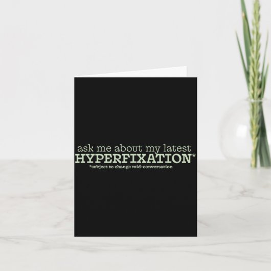 Meine Hyperfixierung Karte (Vorderseite)