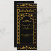 Meine indische Hochzeit Einladung (Vorne/Hinten)