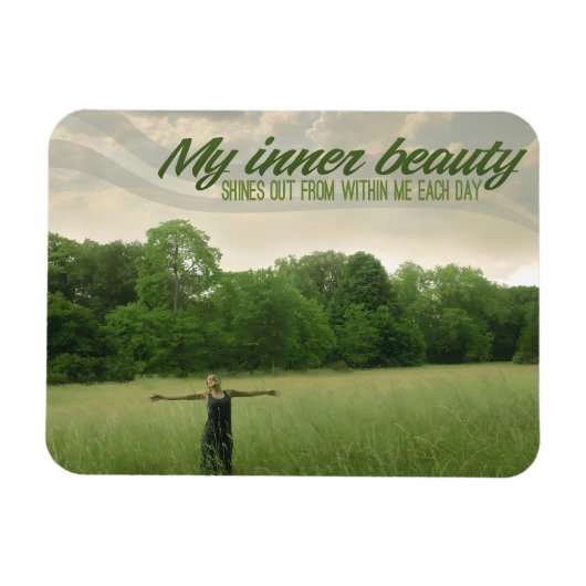"Meine innere Schönheit" Motivation Affirmation Fl Magnet (Horizontal)