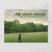 "Meine innere Schönheit" Motivation Affirmation Postkarte (Vorderseite)