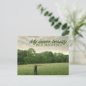 "Meine innere Schönheit" Motivation Affirmation Postkarte (Stehend Vorderseite)