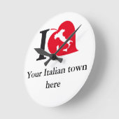 Meine italienische Stadtwache Runde Wanduhr (Winkel)