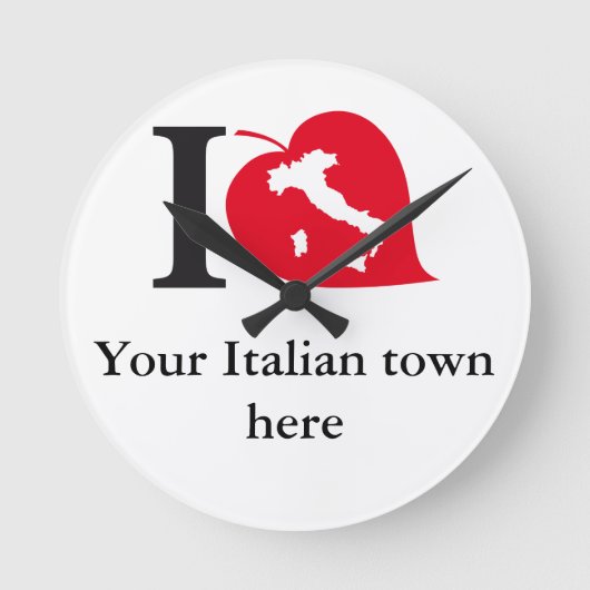 Meine italienische Stadtwache Runde Wanduhr (Vorderseite)