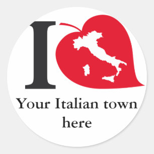 Meine italienischen Stadtaufkleber Runder Aufkleber