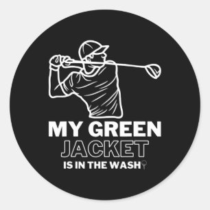 Meine Jacke grün in der Wäsche Master Golf - Lusti Runder Aufkleber