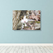 Meine Jagdkatze Leinwanddruck (Insitu (Holzboden))