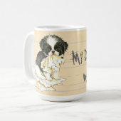 Meine japanische Chin Ate Meine Hausaufgaben Kaffeetasse (Vorderseite Links)