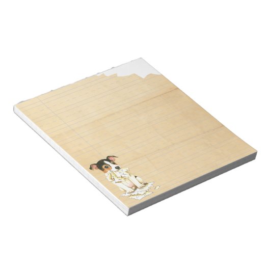 Meine JRT Ate meine Hausaufgaben Notizblock (angewinkelt)