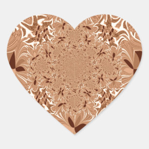 Meine Kaffeestube am Morgen Herz-Aufkleber