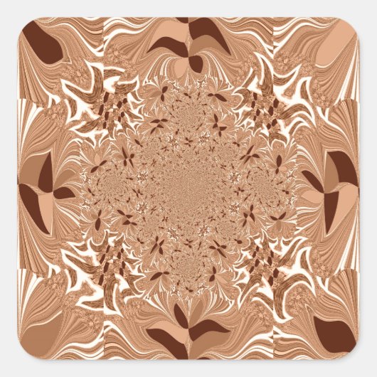 Meine Kaffeestube am Morgen Quadratischer Aufkleber (Vorderseite)