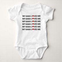MEINE KAKA LIEBEN ME - RED HEART Baby Bodysuit