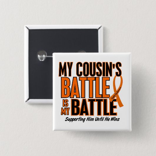 Meine Kampf-auch Cousin-Leukämie Button (Vorne & Hinten)