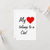 Meine Karte gehört zu einer Koch-Karte (Vorderseite/Rückseite Beispiel)