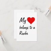 Meine Karte gehört zu einer Roofer-Karte (Vorderseite/Rückseite Beispiel)