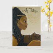 "Meine Karte König-" Gruß mit Gedicht (Gelbe Blume)