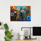 MEINE KATZDIA DE LOS MUERTOS POSTERS POSTER (Heimbüro)
