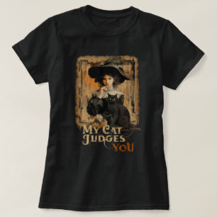 "Meine Katze beurteilt dich" Vintager Stil T-Shirt