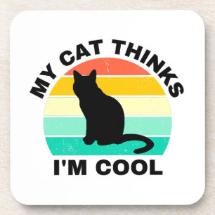 Meine Katze denkt, ich sei Cool Getränkeuntersetzer