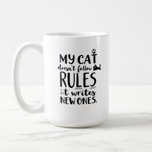 Meine Katze folgt nicht den Regeln Kaffeetasse (Links)
