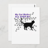 Meine Katze geht durch mich Postkarte (Vorne/Hinten)