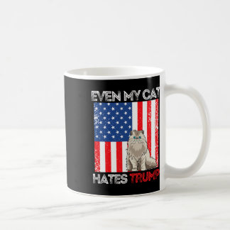 Meine Katze hasst Trump gegen Trump American Flag  Kaffeetasse