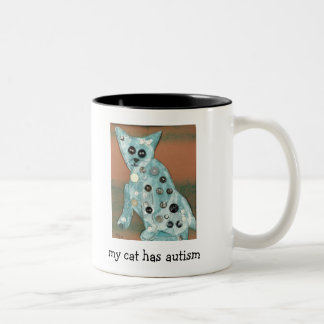 Meine Katze hat Autismus-Tasse Zweifarbige Tasse