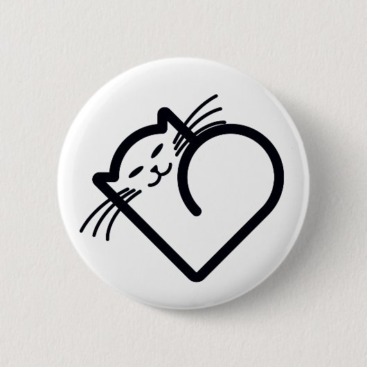 Meine Katze hat das Herz Button (Vorderseite)