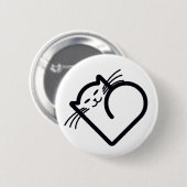 Meine Katze hat das Herz Button (Vorne & Hinten)