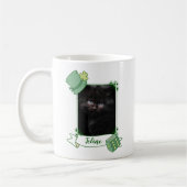 Meine Katze hat Glück, dass mein grüner Rahmen mit Kaffeetasse (Links)