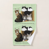 Meine Katze hat Katzen Badhandtuch Set (Handtuch)