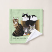 Meine Katze hat Katzen Badhandtuch Set (Waschlappen)